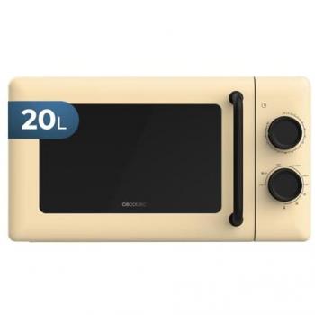 Microondas Mecánico Cecotec Proclean 3110 con Grill Amarillo de 20L y 700W, 6 Niveles, Grill de 800W, Modo Descongelación y Temporizador de 30min