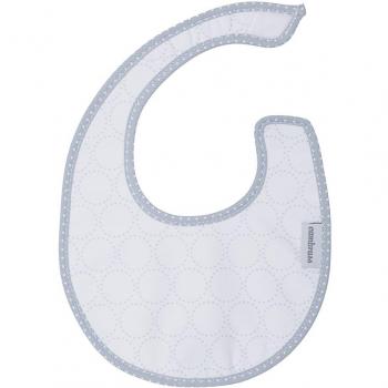 Babero Redondo Con Velcro Pic Gris/Circulo 16X19 Cm