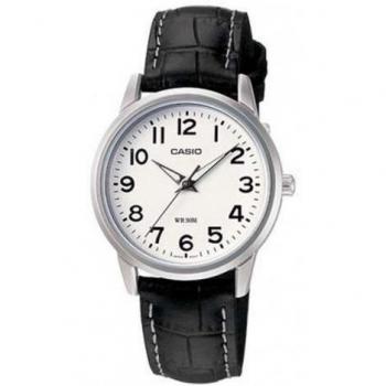 Reloj Casio LTP-1303L-7B - Elegante reloj de señora con correa de piel y esfera blanca