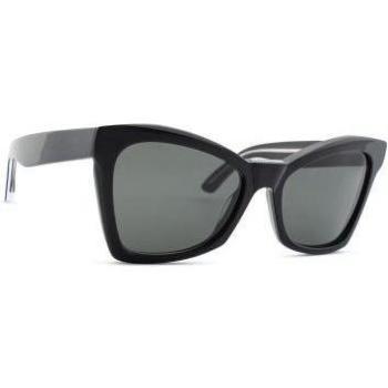 Balenciaga Women's Cat-Eye Sunglasses BB0231S 001 57, Black, Size: 57 MM