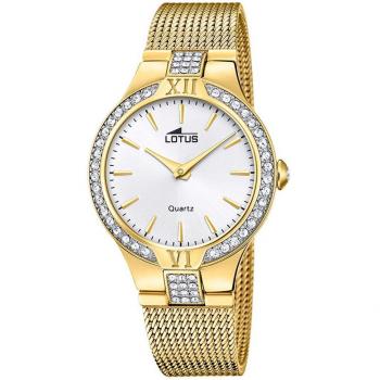 Reloj Lotus Bliss 18895/1 para Mujer, Esfera Plateada, Acero Color Oro