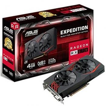 ASUS Radeon RX 570 Expedition - Tarjeta gráfica de 4 GB, Color Negro