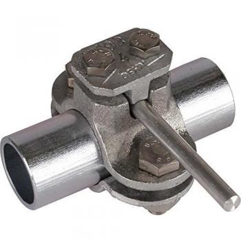 21mm Earthing Pipe Clamp with Connection Clamp Rd 4-10mm - Model 407012