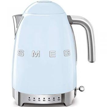 SMEG Calentador de Agua electrico, hervidor KLF04PBEU, 2400 W, 7 litros, plástico, Azul Pastel