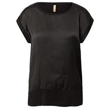 Soya Concept Thilde 6 Women's Loose Short Sleeve T-Shirt Blouse in Black, XX-Large