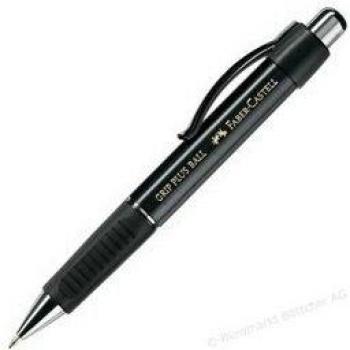 Faber-Castell Grip Plus Ballpoint Pen 0.7mm Blue Retractable with Push Button Refillable Black