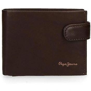 Cartera Pepe Jeans Fair Horizontal con Cierre de Clic Marrón