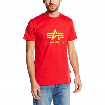 Alpha Industries Basic Short Sleeve T-Shirt - Speed Red, X-Large