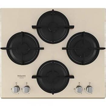 Placa de Cocina a Gas Hotpoint Ariston HAGD 61S/CH - 4 Fuegos, 60 cm, Color Champagne
