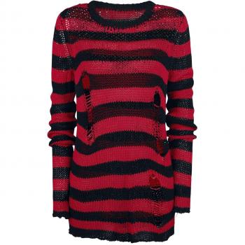 ForPlay Fredy's Destroyed Stripe Sweater Jersey de Punto Negro L