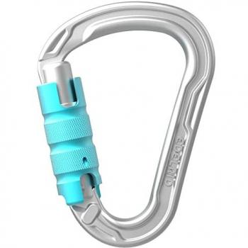 Mosquetón HMS Strike Triple Edelrid - Carabiner de seguridad, ligero, color plata, tamaño único