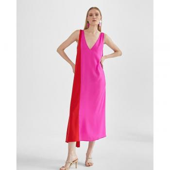 Vestido Largo Bicolor Rosa-Rojo de Lola Casademunt