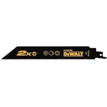 DeWalt DT2301L-QZ DT2301L-QZ-Hoja de Sierra Sable bi-Metal Extreme 2X de demolición, Longitud: 152mm, Paso de Diente: 1mm para Uso General, 0 W, 0 V, Arándano