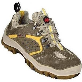 aimont Whale S1P zapatos de trabajo Seguridad Guantes Guantes de trabajo business Guantes Trekking plano beige, color beige, talla 38