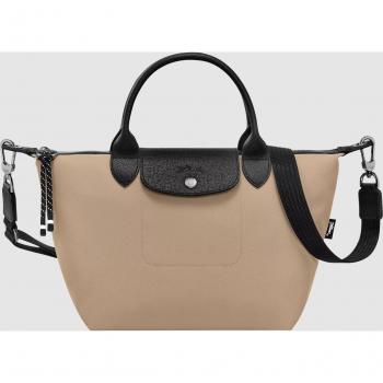 Longchamp Le Pliage Energy Multi-Position Handbag in Recycled Nylon and Leather - Beige
