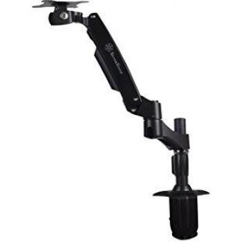 SilverStone SST-ARM11BC - Bracket para montaje de un brazo para monitor LCD LED, Ajustable, con rotación de 360º, brazo basculante arriba/abajo 90º,izquierda/derecha 90º & 180º Max VESA100x100,negro
