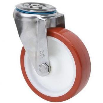 RUEDA ALEX SERIE ZVI INOX-POL Giratorio /Agujero pasante/Sin Freno
