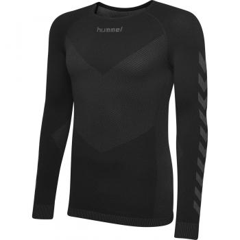 Hummel Camiseta Interior De Manga Larga First Seamless - Camiseta interior de manga larga, para niños, unisex, color negro, talla 140/152