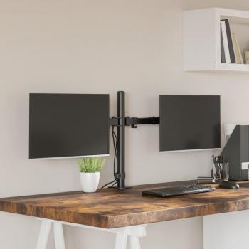 Soporte de Monitor Doble VESA 75/100mm - Acero Negro