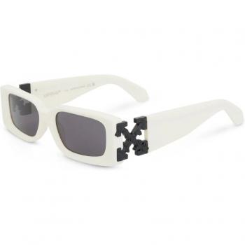 Off-White Oeri098 Rome Sunglasses col. 0107 White Unisex Squadrata Bianco, Size: 52 MM
