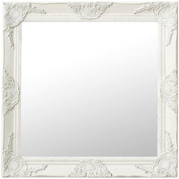 vidaXL Wall Mirror Baroque Style 60x60 cm White