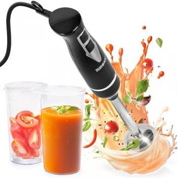 Batidora de Mano Duronic HB35C 350W 2 Velocidades Cuchillas Acero Inoxidable 2 Jarras de 600ml Ideal para Repostería y Batidos