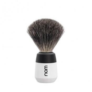 Brocha de Afeitar Tejón Gris Orgánica Serie Max Blanca