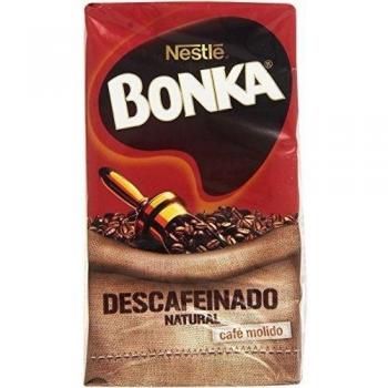 Bonka - Café Tostado Molido Descafeinado Natural - 2 Paquetes de 250 g