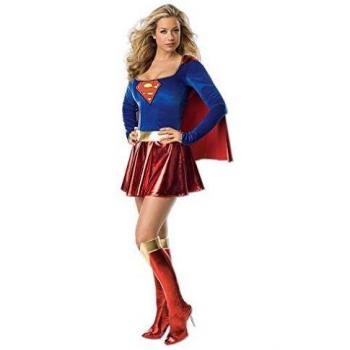 Disfraz Sexy Supergirl con Capa - Talla M
