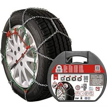 Cadenas de Nieve Metálicas Erma RD9 Talla 90 - Juego de 2 Piezas con Gants Incluidos