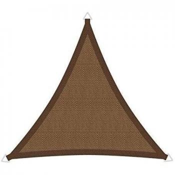 Windhager 10888 - Vela de sombra para patio, triangular 3.6 m, color caqui