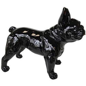 Figura de Boston Terrier Kuatéh Osha 52x25x41 cm Color Negro