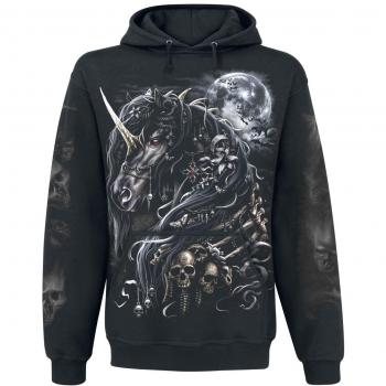 Spiral Dark Unicorn Hombre Sudadera con Capucha Negro XL 100% algodón Regular