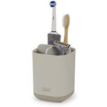 Joseph Joseph EasyStore Multi-Toothbrush Holder Caddy, Ecru