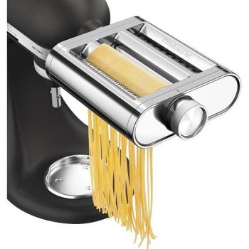 Accesorio para pasta 3 en 1 de metal compatible con batidoras amasadoras KitchenAid, acero inoxidable, 8 ajustes de grosor