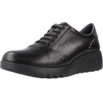Bluchers FLUCHOS F2096 negro - Zapatos de mujer en piel con cordón, modelo deportivo, talla 38