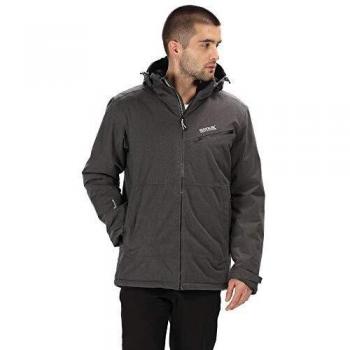 Regatta Highside Iv - Chaqueta de senderismo impermeable y transpirable con aislamiento térmico desmontable con capucha para hombre, Hombre, Chaqueta aislante impermeable., RMP273 92E80, Imán, XL