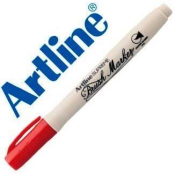 Rotulador artline supreme brush pintura base de agua punta tipo pincel trazo variable rojo