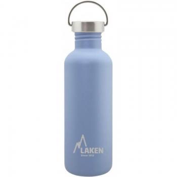 Botella de acero inoxidable basic 1L con tapón azul