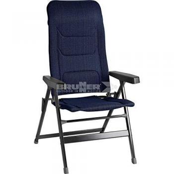 Silla Plegable Brunner Rebel Pro Small Azul Marino, Aluminio, Ajustable en 5 Posiciones, Capacidad de Carga hasta 150 kg, Respaldo Alto