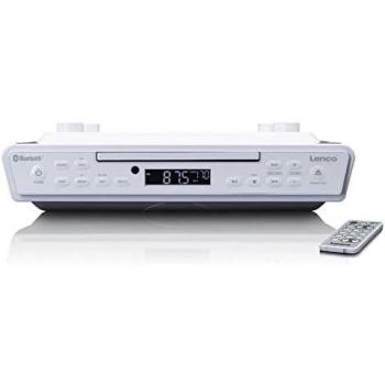 Radio de Cocina Lenco KCR-190 Blanco con DAB+, FM, Bluetooth, 4W, Temporizador y Despertador