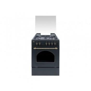 Cocina Gas 59,7cm 4 Quemadores Butano Svan SKGW4600RN Rústica Tapa cristal WOK incluye kit de conversión a gas ciudad Negra