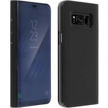 Funda Libro Efecto Espejo Negra para Samsung Galaxy S8 Plus