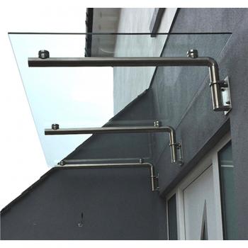 Toldo de Cristal Autolimpiante con Soportes de Acero Inoxidable para Puertas Externas - 180cm x 80cm
