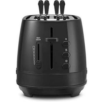 Tostadora De'Longhi CTLAP2203.BK 2 Rebanadas con Pinzas, 550W, Control de Tostado, Negro