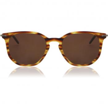 SmartBuy Collection Square Full Rim Plastic Men's Prescription Sunglasses Brown Size 50