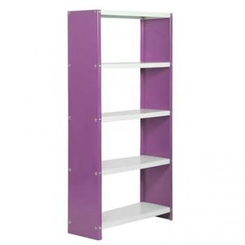 Estantería metálica con tornillos Habitat Color 5/300 Violeta/Blanco Simonrack, dimensiones 1600x600x300 mm, 5 estantes, estilo industrial, adecuada para niños
