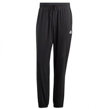 Pantalones largos Adidas Aeroready Essentials Stanford para hombre, color negro, talla 3XL, con logotipo pequeño y puños elásticos