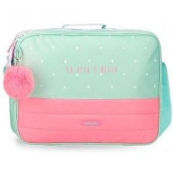 Cartera escolar Movom La vita è Bella con pompón decorativo
