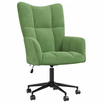 Silla de relajación de terciopelo verde claro Vidaxl Verde